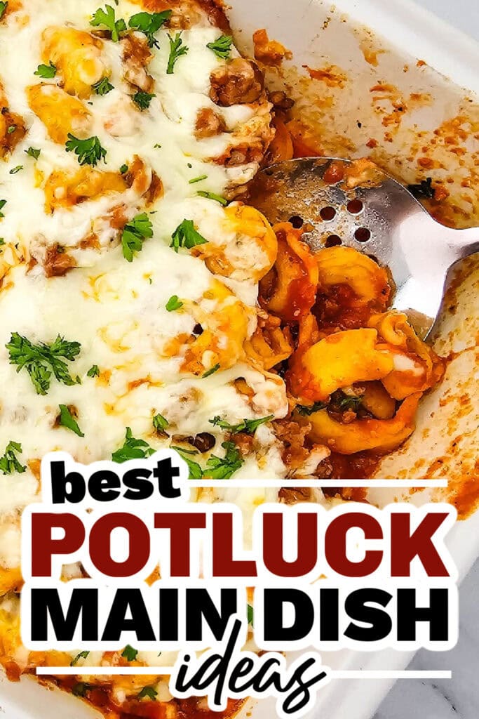 potluck main dish ideas - Italian Sausage Tortellini Casserole copy