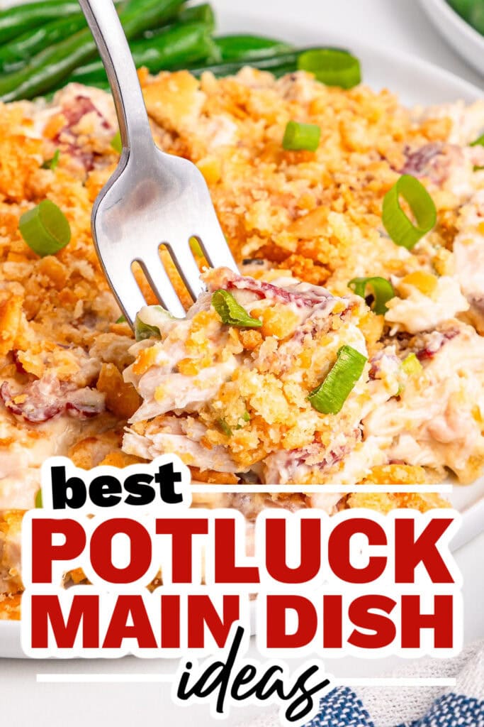 potluck main dish ideas - Ritz Cracker Chicken Casserole