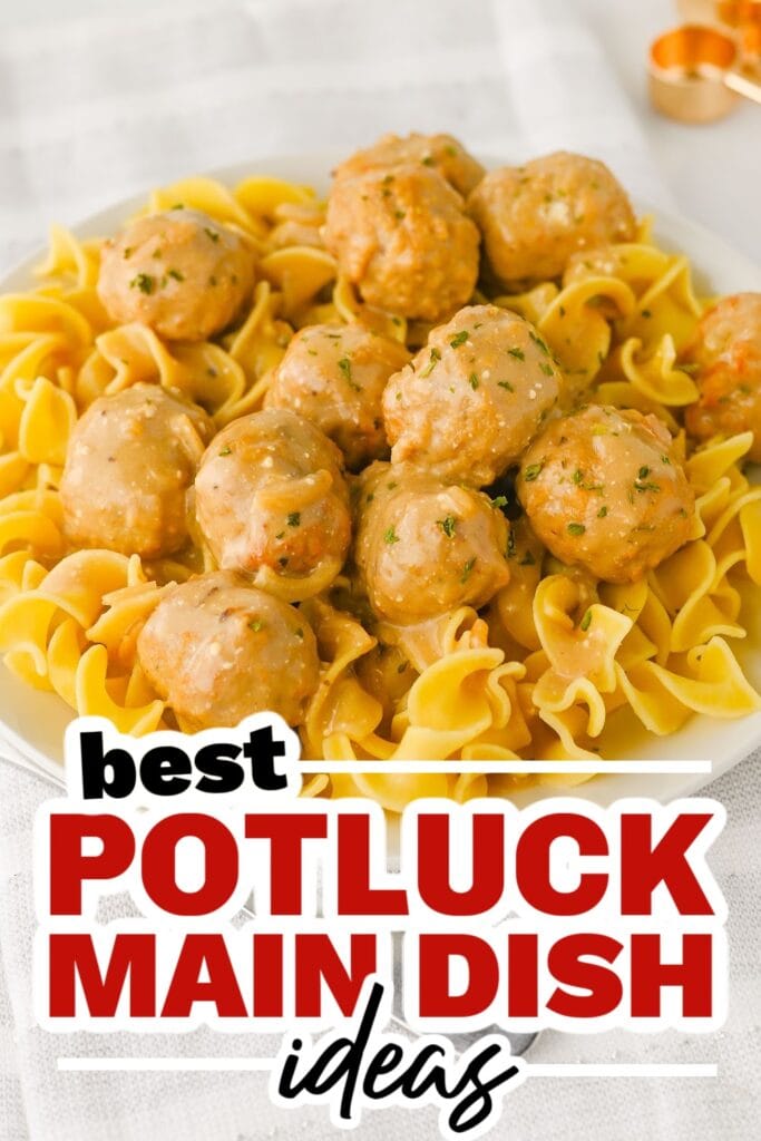 potluck main dish ideas - Slow Cooker Creamy Meatballs