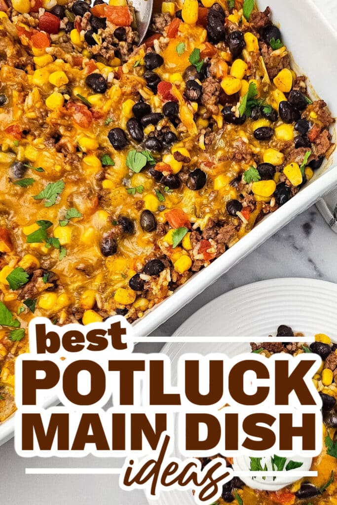 potluck main dish ideas - Taco Rice Casserole copy
