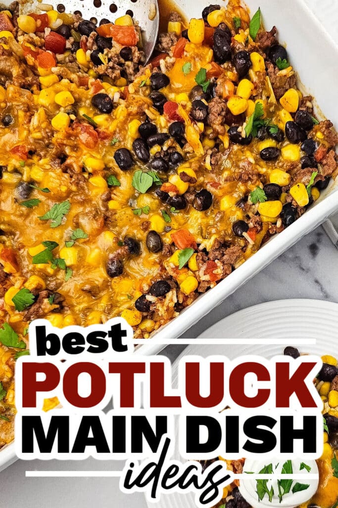 potluck main dish ideas - Taco Rice Casserole copy