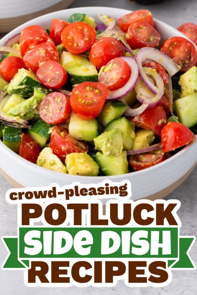 potluck side dish - Avocado Salad with Lemon Dressing copy