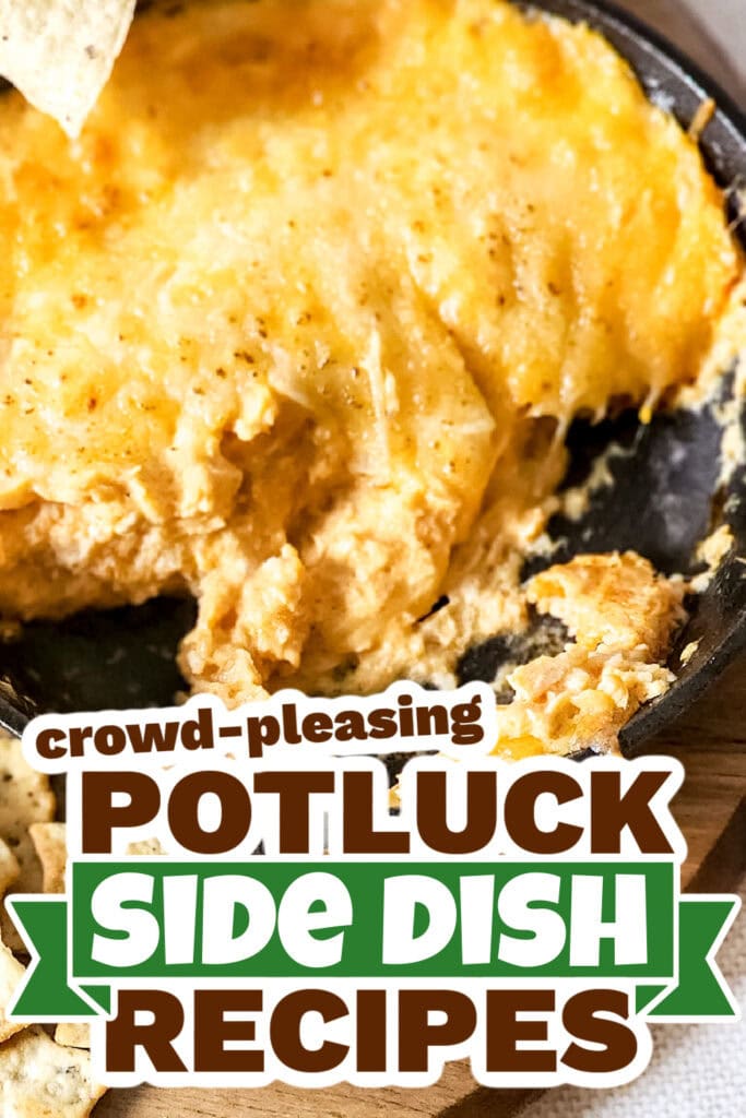 potluck side dish - Bold, Cheesy, and Spicy Chicken Dip copy