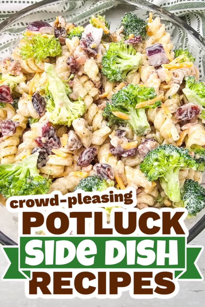 potluck side dish - Broccoli Pasta Salad copy