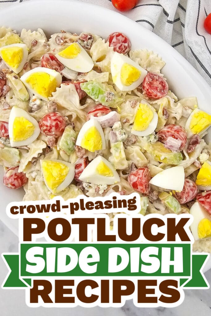 potluck side dish - Cobb Pasta Salad copy