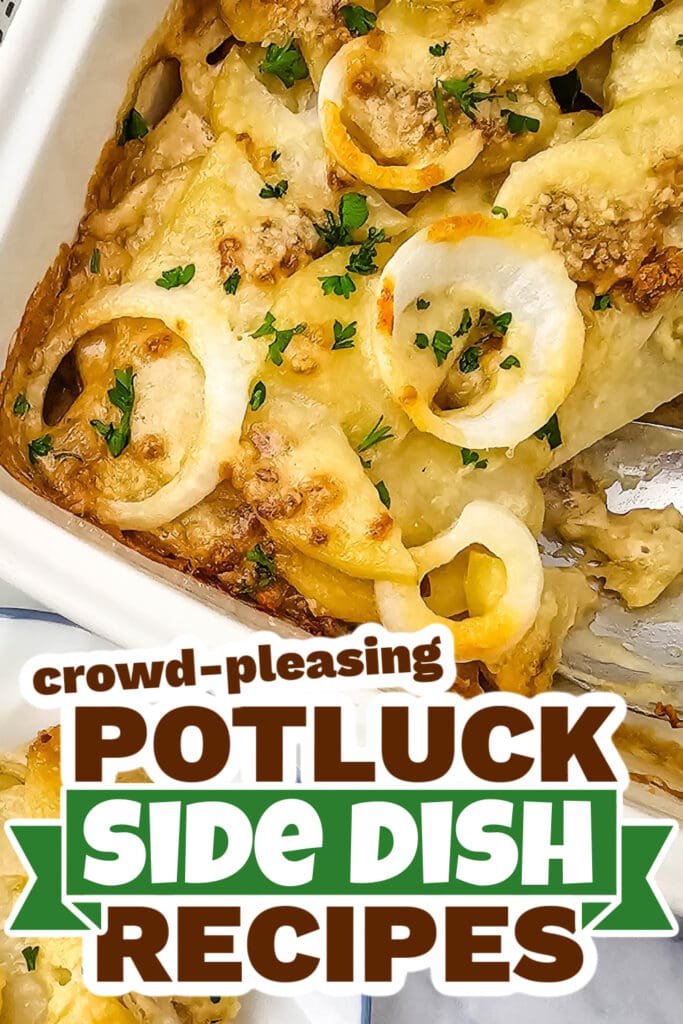 potluck side dish - French Onion Potato Bake copy