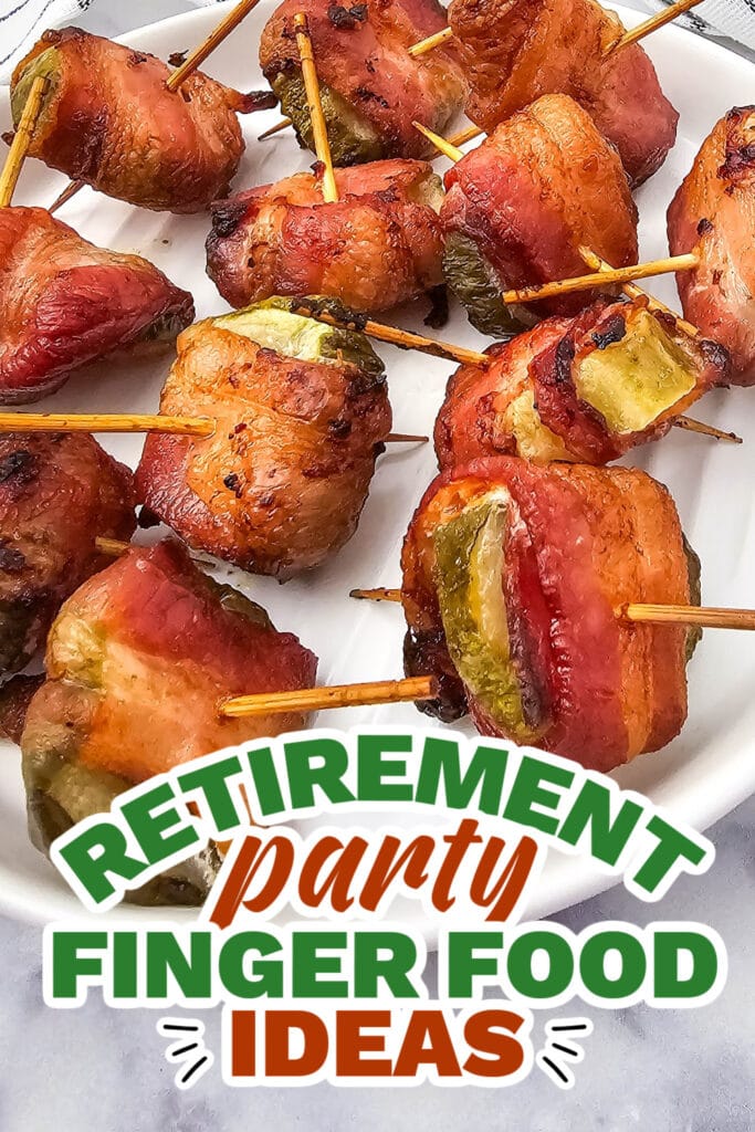 retirement party finger food ideas - Bacon Wrapped Dilly Bites copy