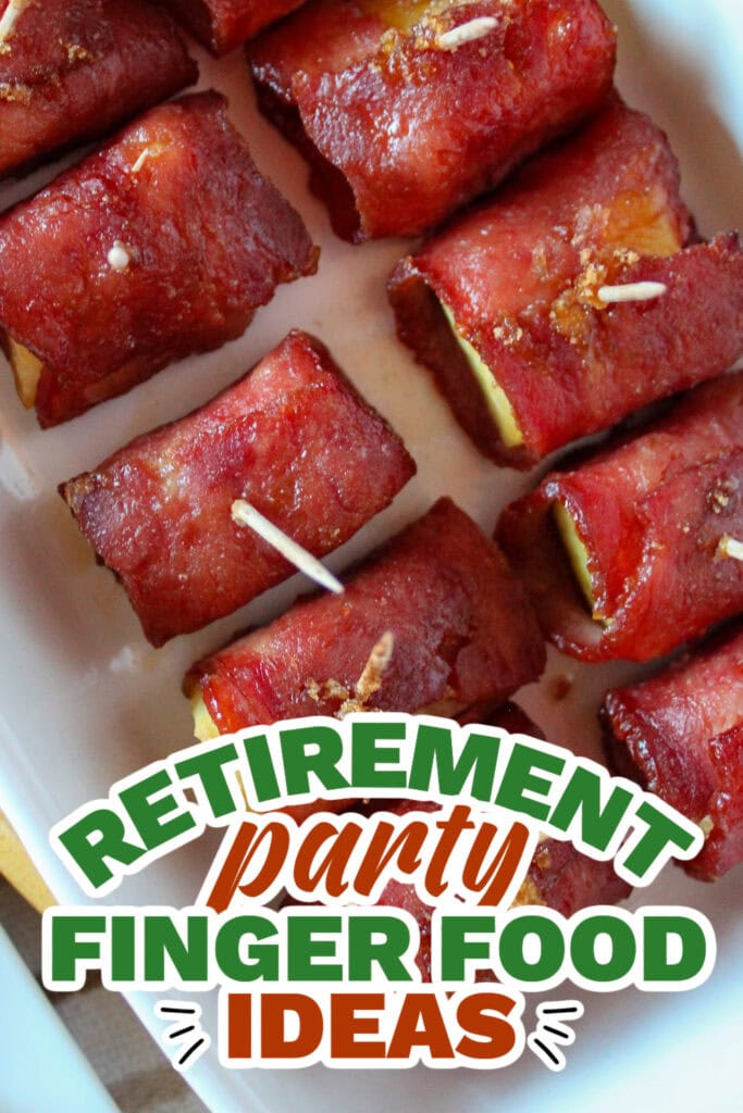 retirement party finger food ideas - Bacon-Wrapped Pineapple Bites copy
