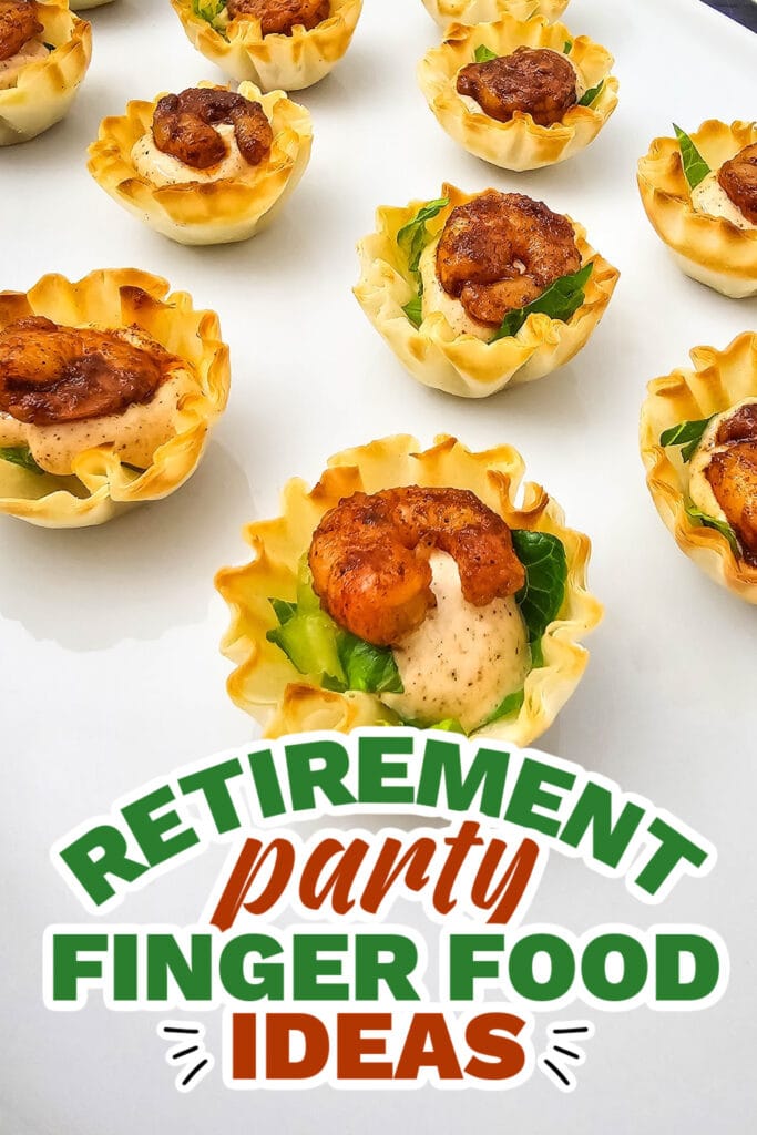 retirement party finger food ideas -Chili Lime Shrimp in Phyllo Cups copy