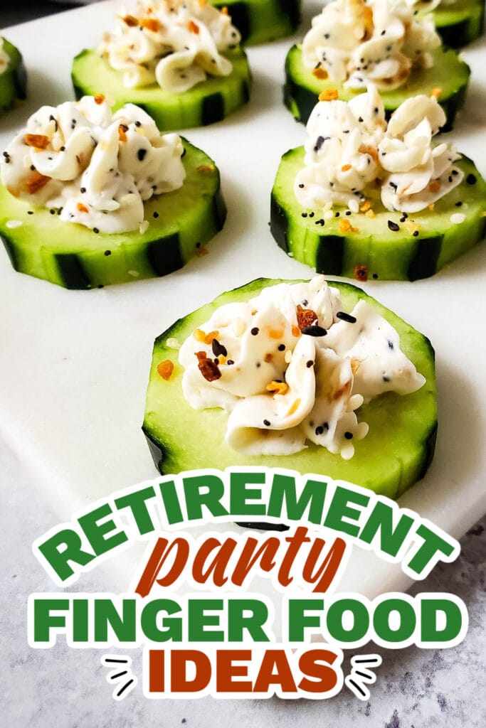 retirement party finger food ideas -Everything Bagel Cucumber Bites copy