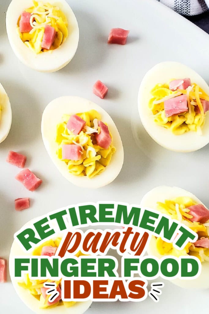 retirement party finger food ideas - Ham and Cheese Deviled Eggs copy