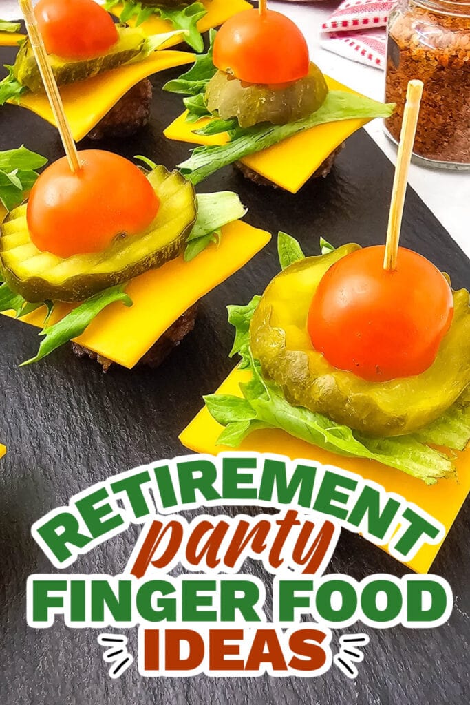 retirement party finger food ideas - Mini Cheeseburger Bites copy