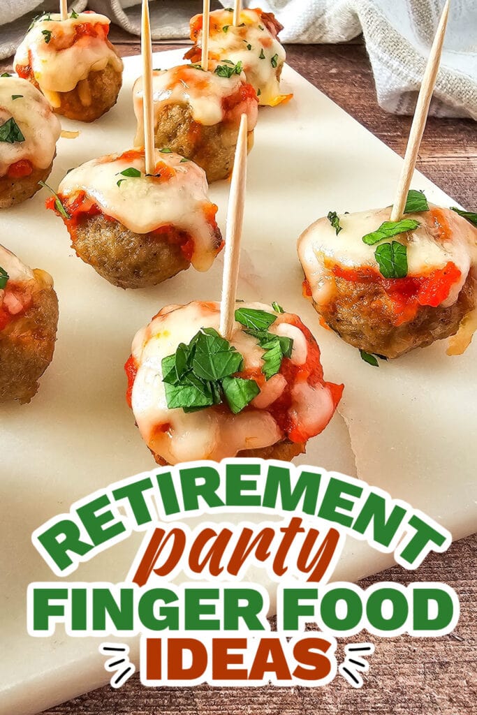 retirement party finger food ideas -Mini Meatball Marinara Bites copy