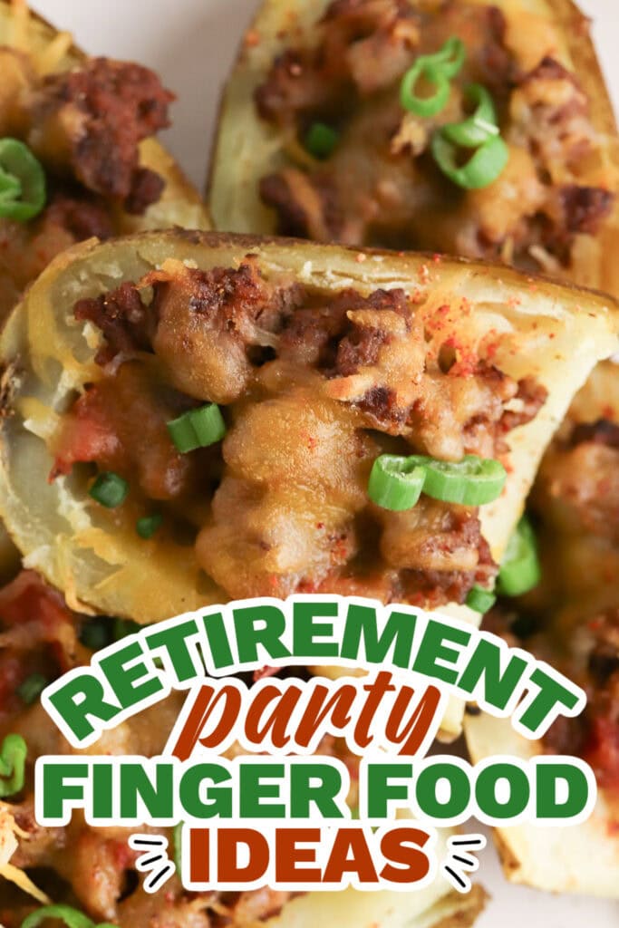 retirement party finger food ideas -Potato Skin Tacos copy