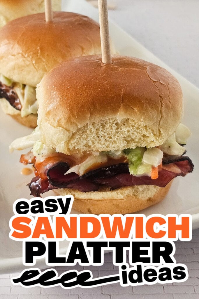 sandwich platter ideas - Pastrami Slaw Sliders