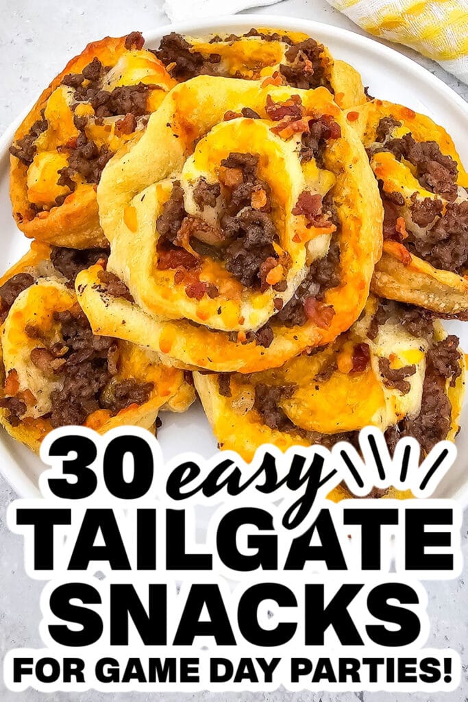 tailgate snacks - Bacon Cheeseburger Pinwheels