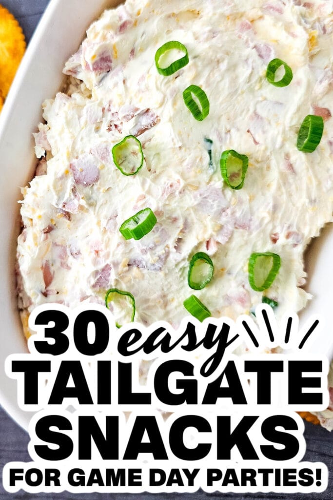 tailgate snacks - Cold Cheesy Ham Dip