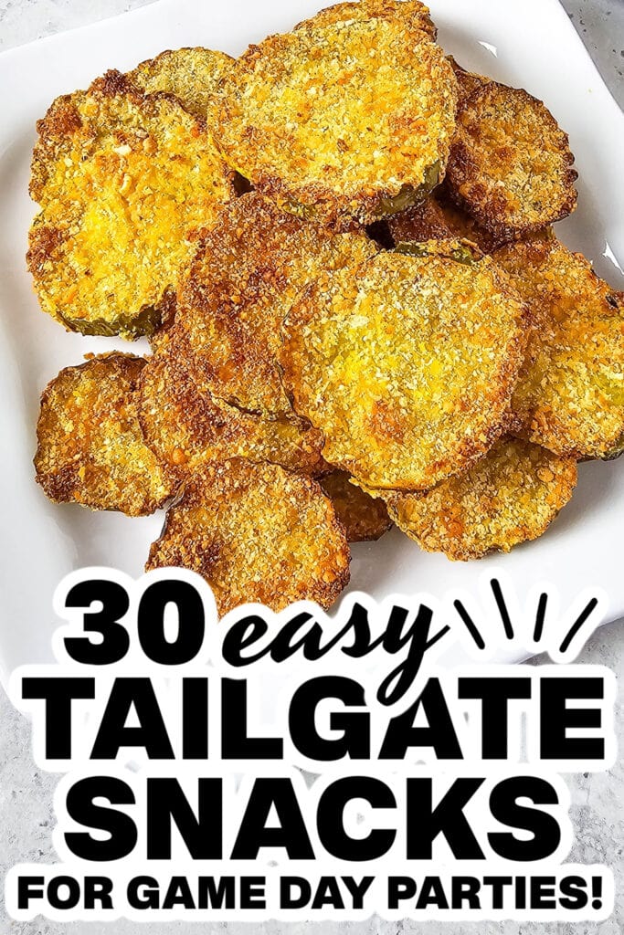 tailgate snacks - Crispy Air Fryer Pickle Chips