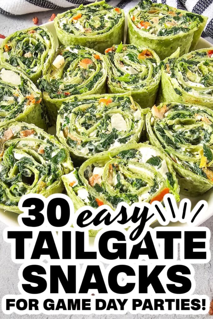 tailgate snacks - Spinach Dip Pinwheels