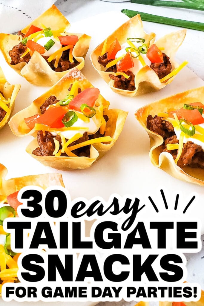 tailgate snacks - Taco Wonton Cups