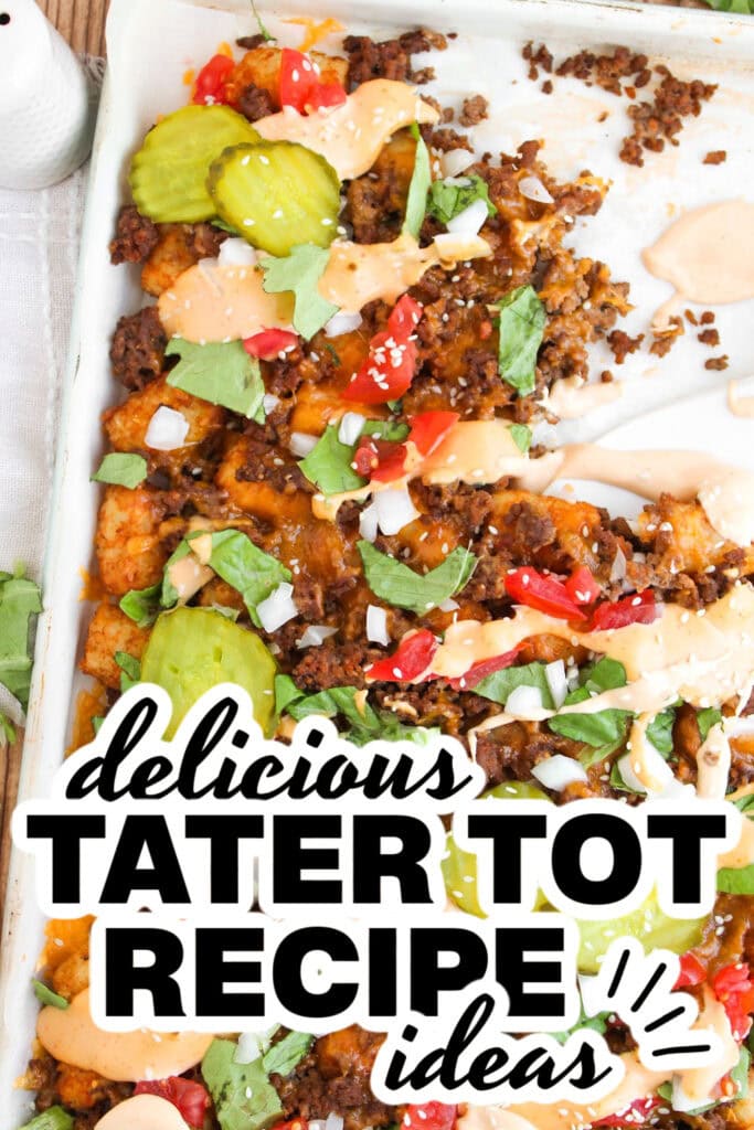 tater tot recipe ideas - Cheeseburger Loaded Tater Tots