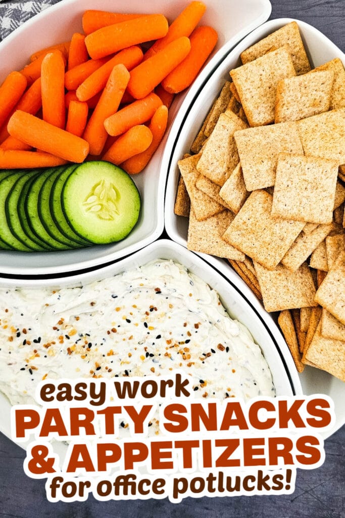work party snacks and appetizers -Everything Bagel Dip