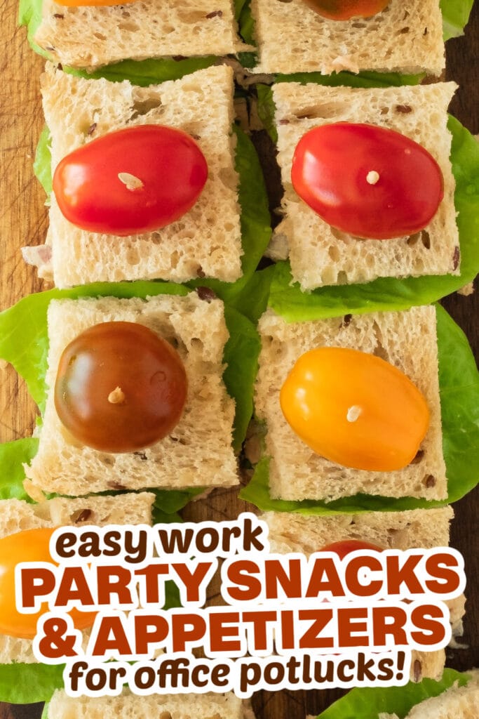work party snacks and appetizers - tuna tea sandwich