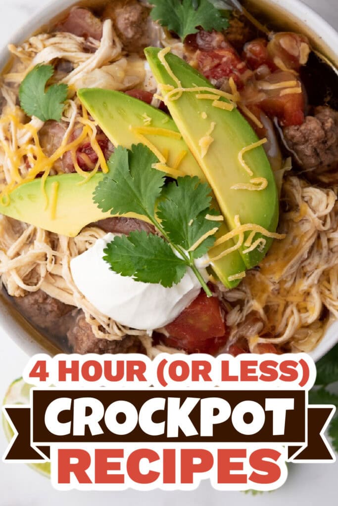 4 hour crockpot recipes -Slow Cooker Chicken and Beef Taco Soup copy