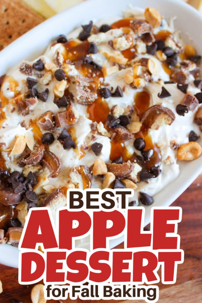 Apple Dessert Recipes-Caramel Twix Apple Dip
