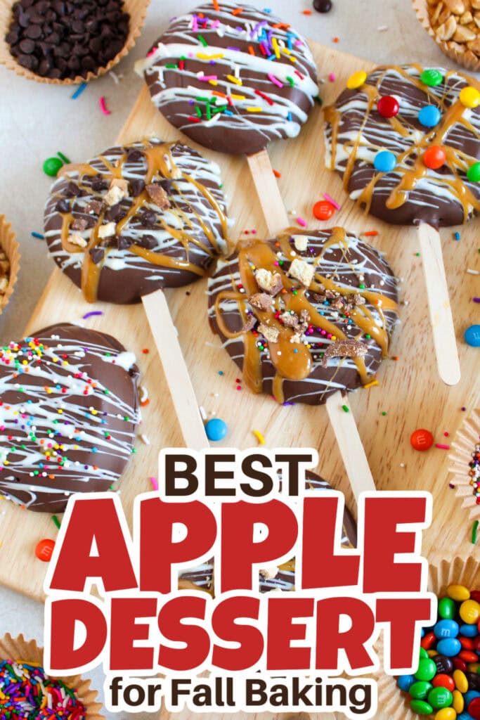 Apple Dessert Recipes-Chocolate Covered Apple Sticks