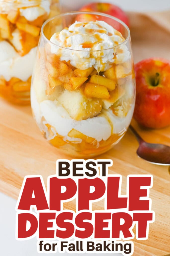 Apple Dessert Recipes-Layered Caramel Apple Trifle Cups