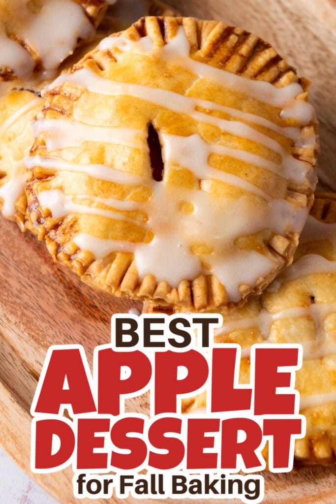 Apple Dessert Recipes-Mini Apple Hand Pies with Sweet Glaze