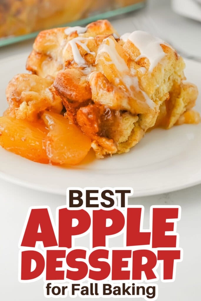 Apple Dessert Recipes-Warm Apple Cinnamon Roll Bake