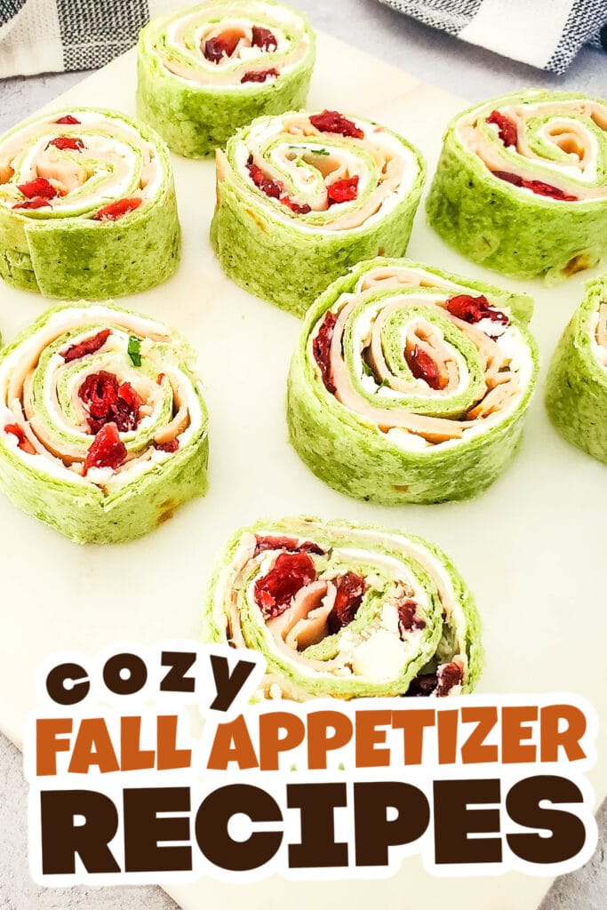 Fall Appetizers-Cranberry Turkey Pinwheels