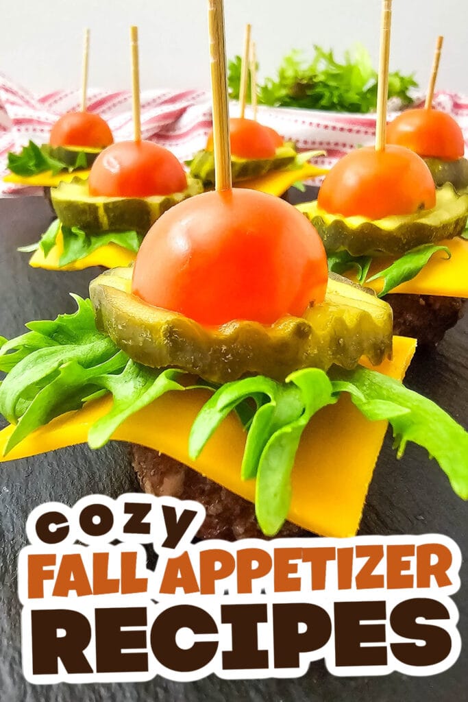 Fall Appetizers-Mini Cheeseburger Bites