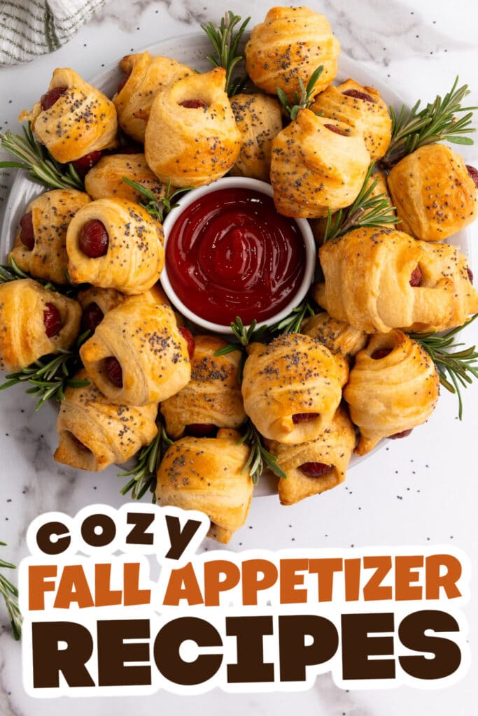 Fall Appetizers-Savory-Mini Piggies in a Blanket