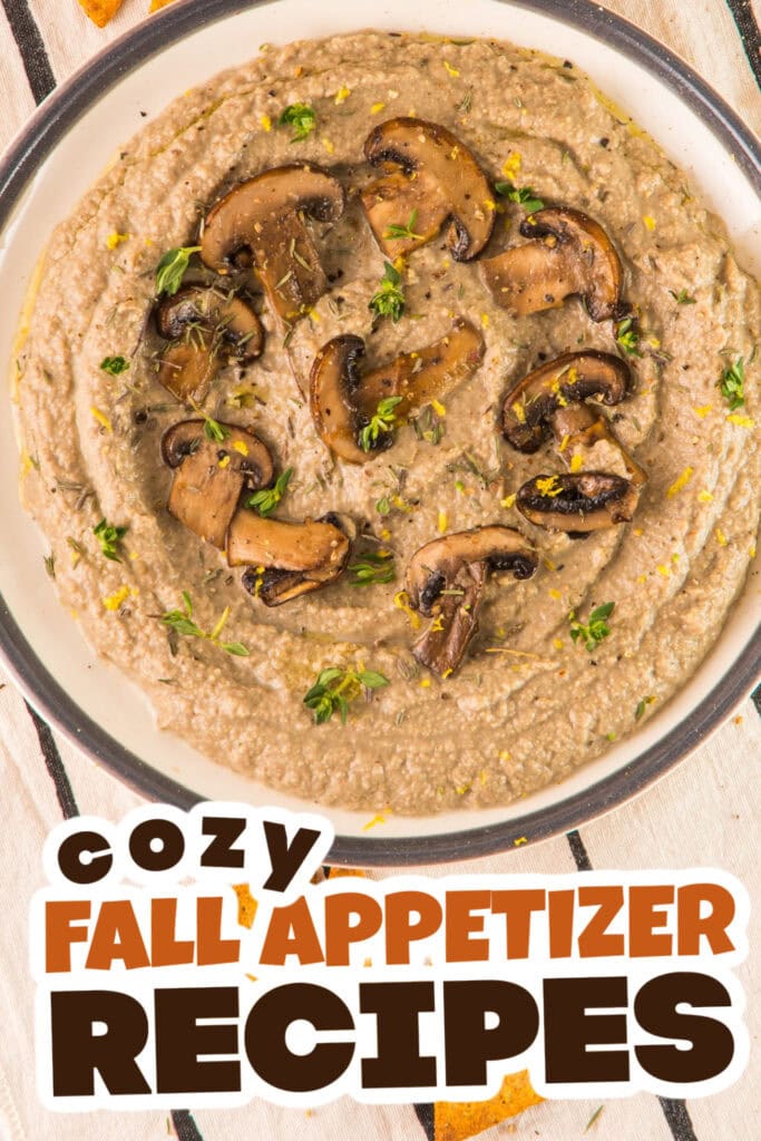 Fall Appetizers-Savory-Mushroom Hummus