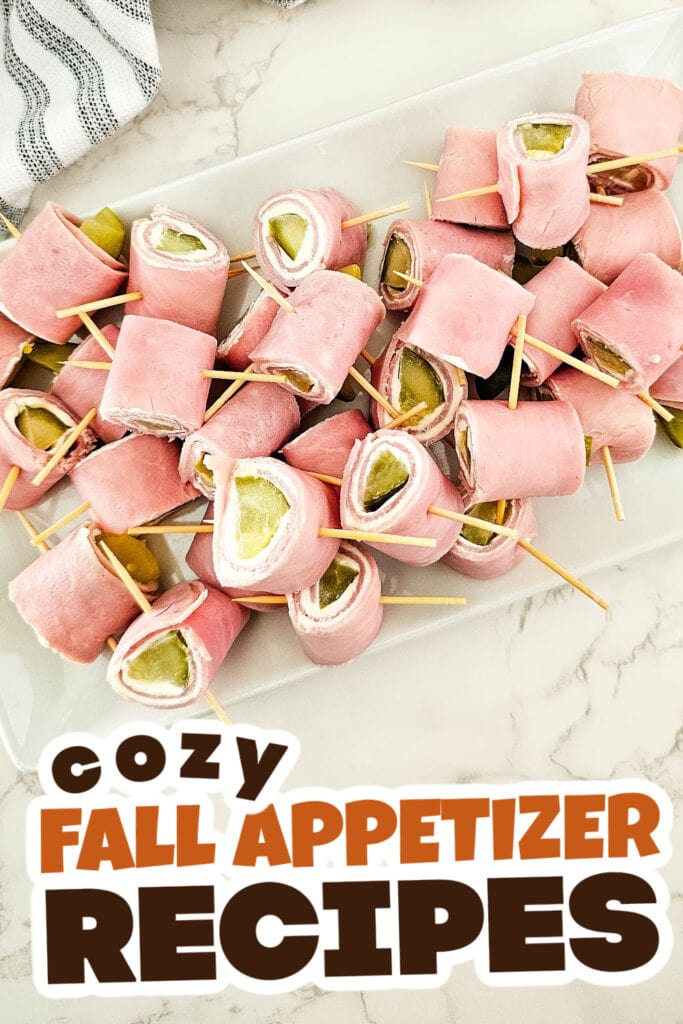 Fall Appetizers-Savory-Pickle Ham Rolls