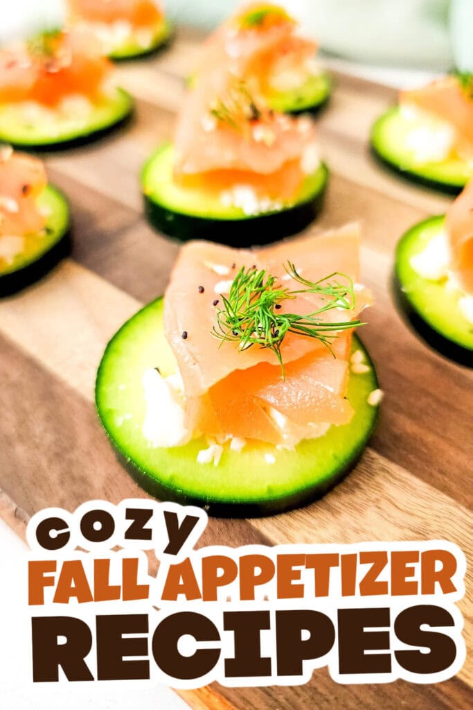 Fall Appetizers-Savory-Salmon Cucumber Bites