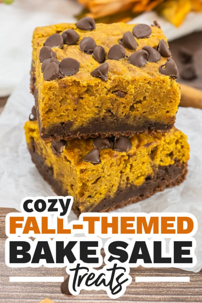 Fall Bake Sale Treats-Pumpkin Brownies