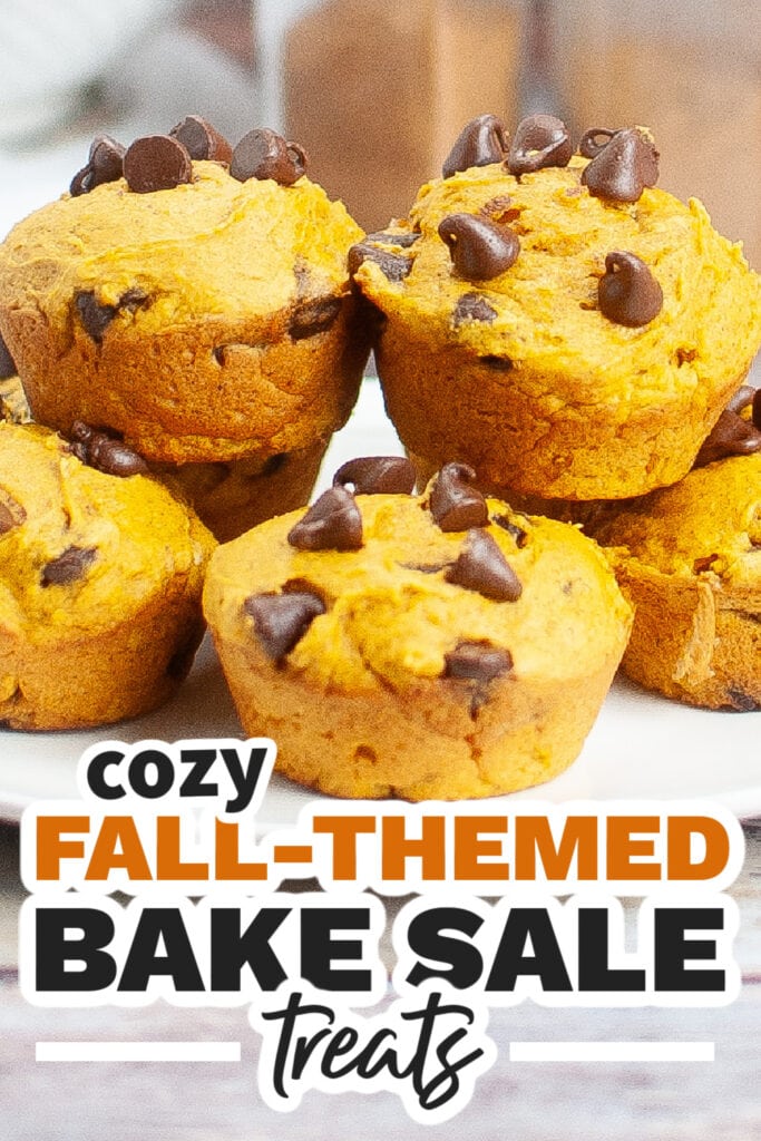 Fall Bake Sale Treats-Pumpkin Chocolate Chip Muffins