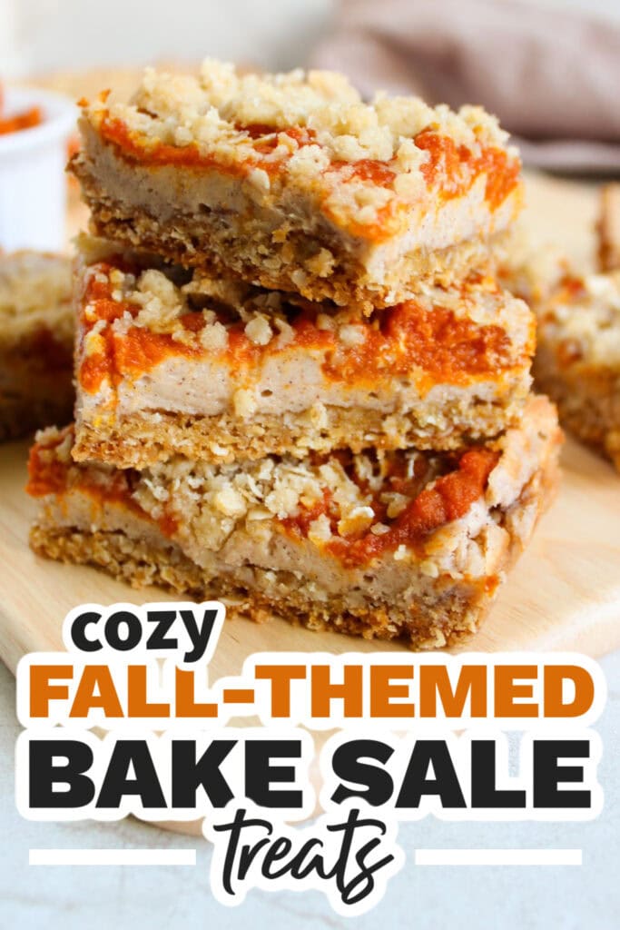 Fall Bake Sale Treats- Pumpkin Cream Cheese Bars