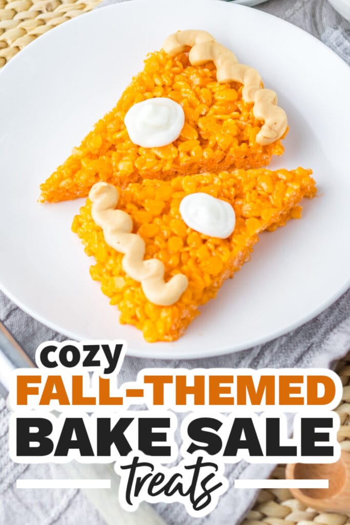 Fall Bake Sale Treats-Pumpkin Pie Rice Krispies