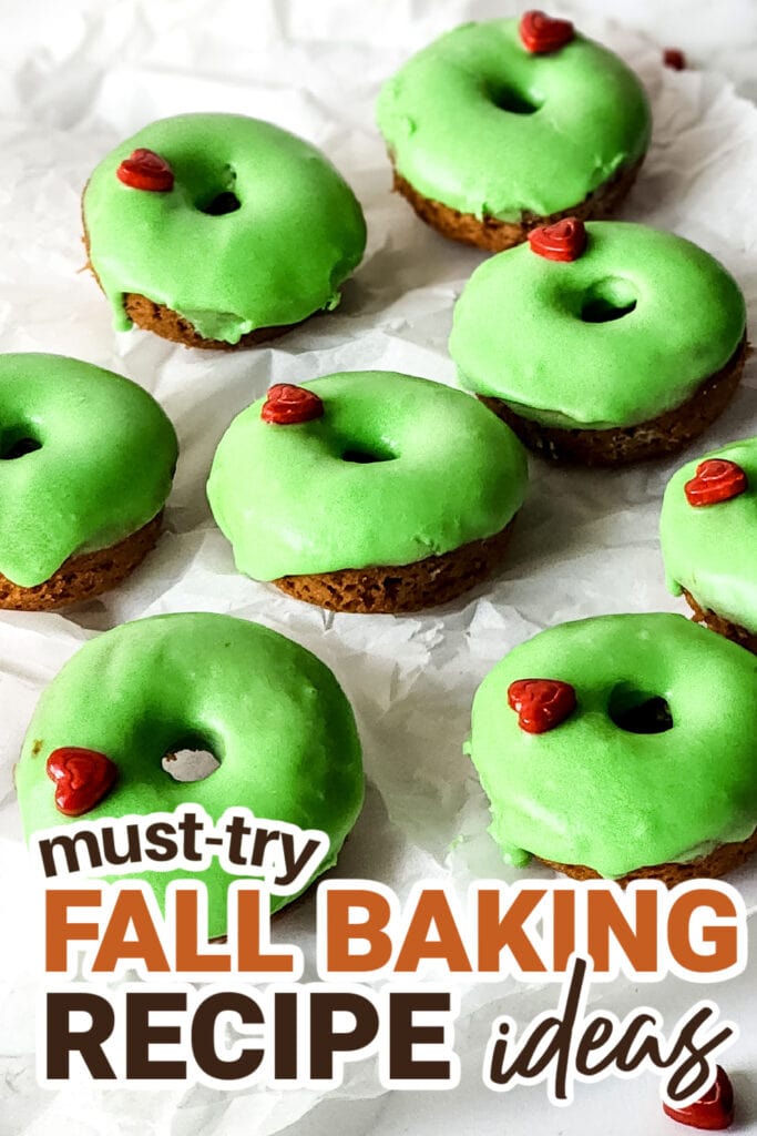 Fall Baking Recipes-Caramel Apple Donuts