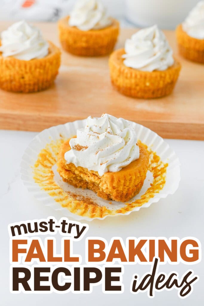 Fall Baking Recipes-Mini Pumpkin Cheesecakes