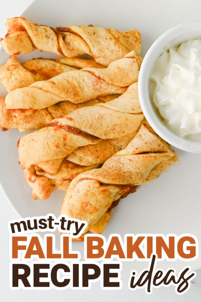 Fall Baking Recipes-Pumpkin Crescent Roll Twists