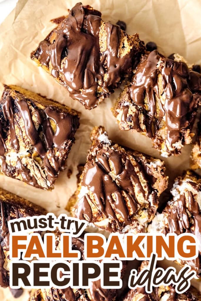 Fall Baking Recipes-Pumpkin S’mores Bars
