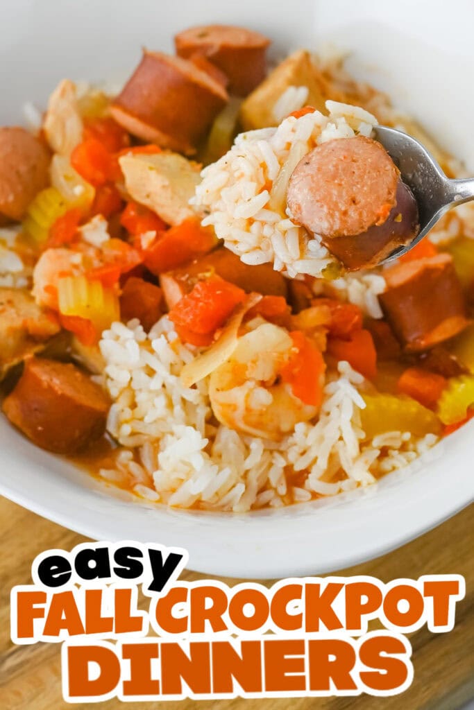 Fall Crockpot Dinner-Crockpot Jambalaya