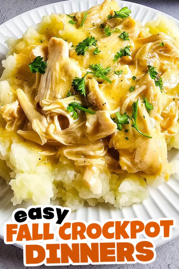 Fall Crockpot Dinner-Slow Cooker Chicken and Gravy