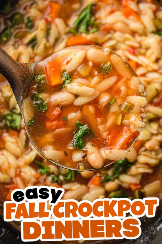 Fall Crockpot Dinner-Slow Cooker Minestrone
